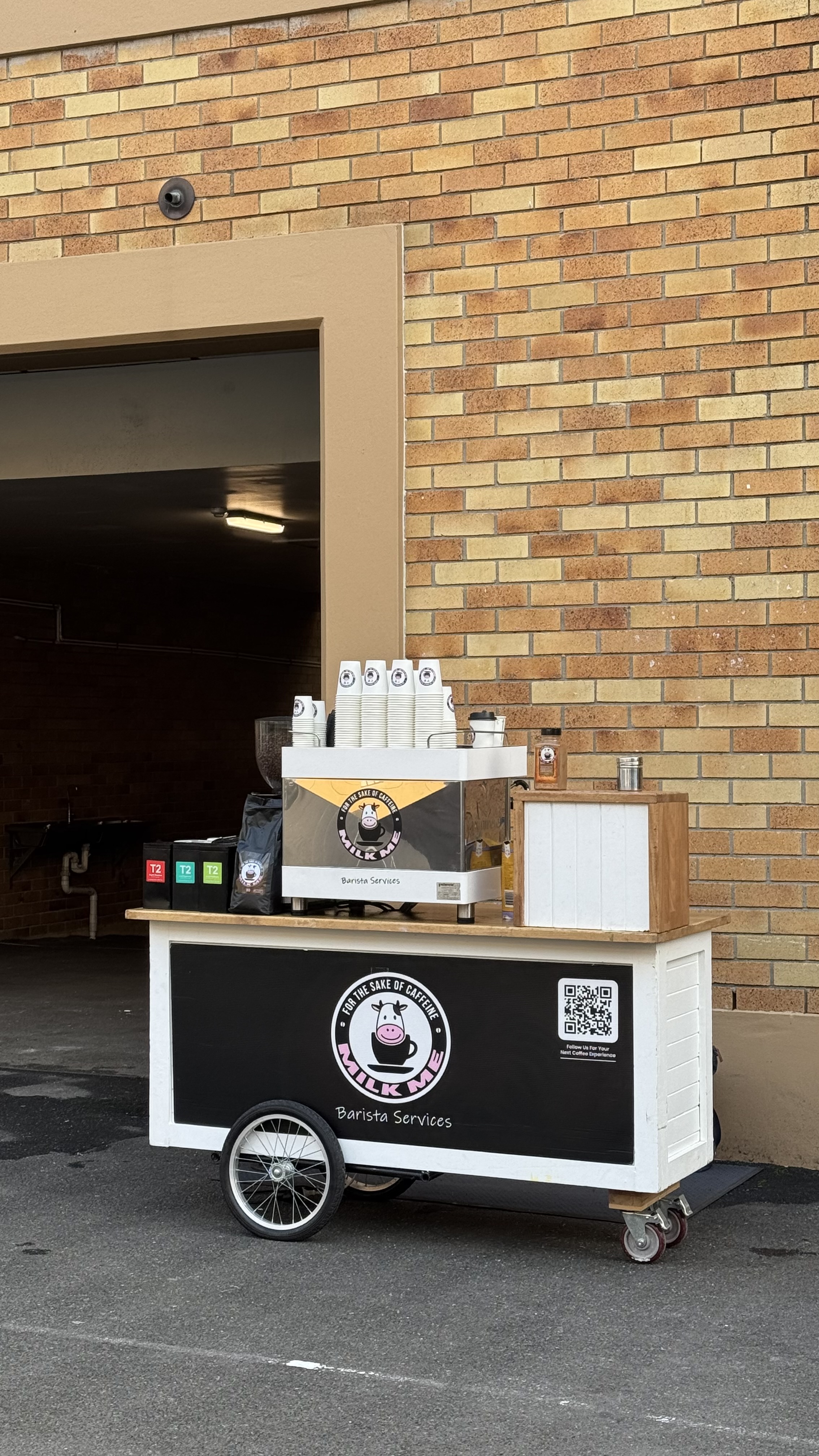 Milk Me coffee cart at an event