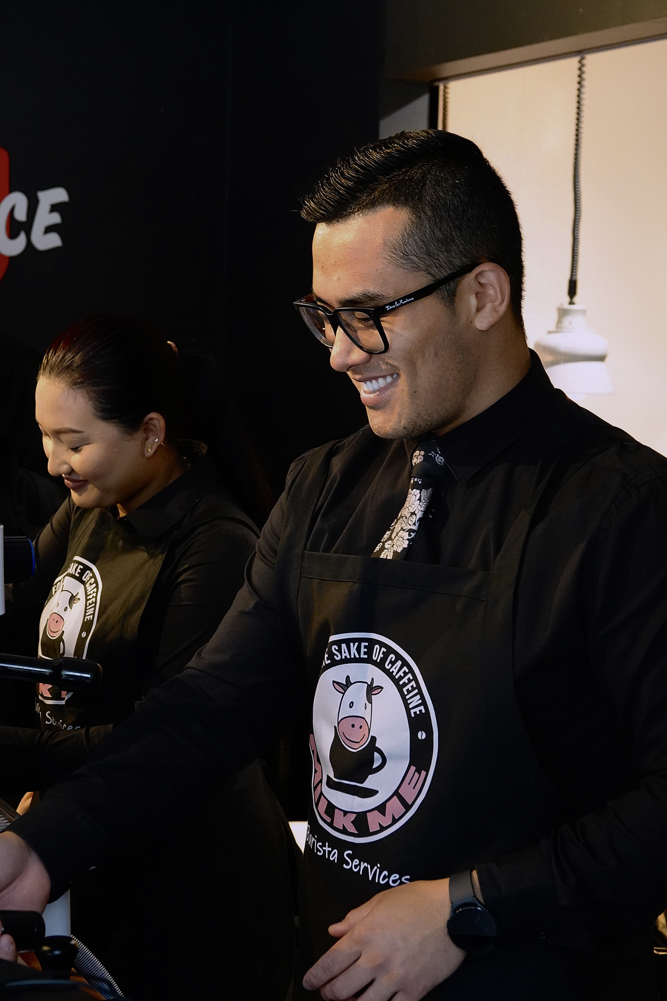 MILK ME team serving an event